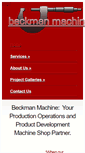 Mobile Screenshot of beckmanmachine.com